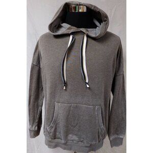 BKE Buckle Mens Medium Grey Stretch Lightweight Drawstring Roo Pocket Hoodie
